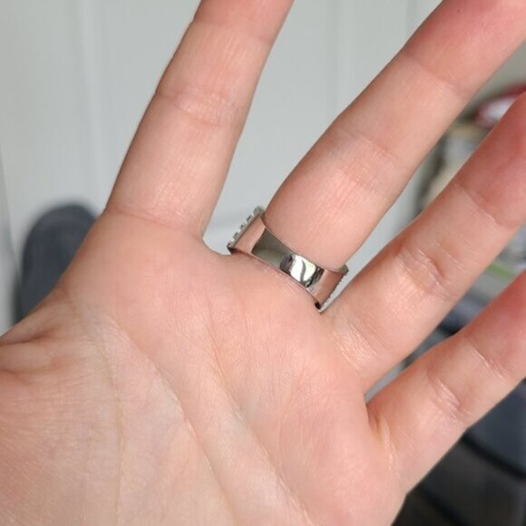 Vintage Sterling Silver Sparkle Crystal Layer Wrap Ring Size 6 - Picture 15 of 16